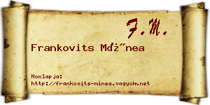 Frankovits Mínea névjegykártya